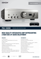 Denon PMA-1600NE - Product information 